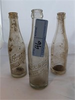 3 - Dr Pepper vintage bottles
