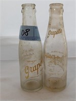 2 - Grapette Grape soda bottles