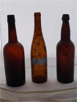 3 vintage bottles