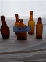 5 small vintage bottles