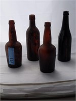 4 vintage bottles
