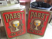 PABST 28" HIGH SIGNS X 2
