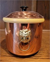 Copper Ice Bucket W/ Lion's Head Handles