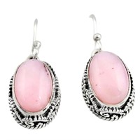 Natural 8.03ct Pink Opal Earrings