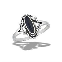 Bali Style Black Onyx Ring