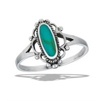 Bali Style Turquoise Ring With Braiding
