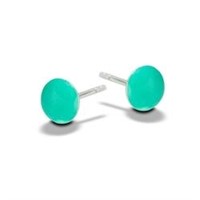 Round Turquoise Stud Earring
