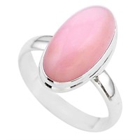 Natural 8.94ct Pink Oval Opal Ring