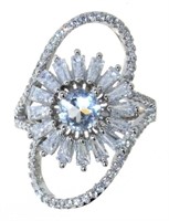 Unique 1.85ct White Sapphire Ring