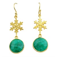Natural 11.73ct Emerald Earrings
