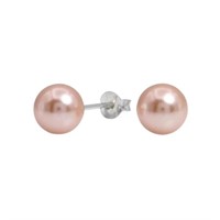 8mm Peachy South Sea Pearl Earrings