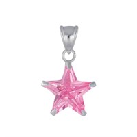 Pretty 1.35ct Pink Topaz Star Pendant