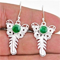Natural 2.46ct Emerald Earrings