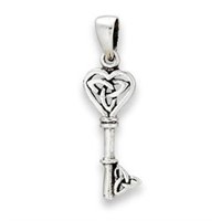 Celtic Key with Triquetras Pendant