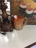 Small marigold glass pitcher