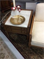 Weiman  set of 2 end tables with marble tops
