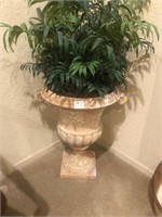 Decorative Urn w/Silk Plant