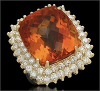 AIGL $ 19,870  30.35 Cts Citrine Diamond Ring