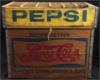 PEPSI COLA WOODEN CRATE AND BOX