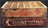 CHEERWINE AND GOLDEN AGE WOODEN CRATES