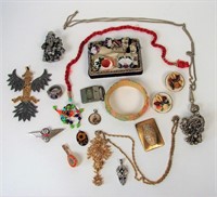 Large Lot Interesting Vintage Costume Jewelry