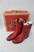 Red Justin Bootsd Size 9D