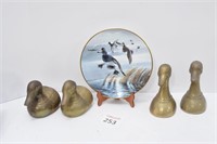 Duck Bookends & Collector Plate