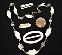 Interesting Lot Of Vintage Shell Jewelry