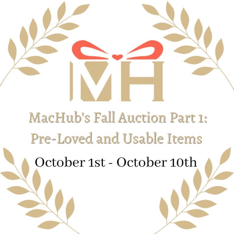 MacHub's Fall Auction Part 1: Pre-loved & Usable Items