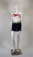 Levis 1970s Blue Jean Shorts and Bikini Bra