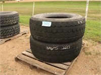 (2) Michelin 385/65R22.5 Tires #