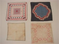 4 Vintage 1930s Handkerchiefs
