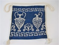 Vintage Souvenir Woven Carryall, Greece