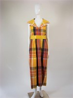 Vintage 1970s Tartan Maxi Dress