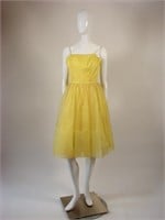 Vintage 1950s Yellow Party Dress