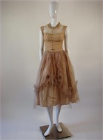 Vintage 1950s Party Dress W/ Lace & Tulle
