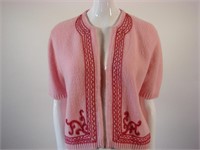 1950s Short Sleeved Cardigan With Soutache