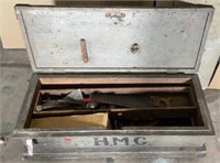 Military Chest as tool box filled with tools