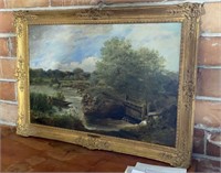 "Telford Locks..." F.H. Howard Harris Oil Painting