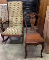 Statesville Chair Co. rocking chair and side chair