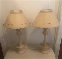 Pair of Vintage Towle Painted 1960's Lamps