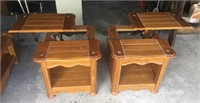 Pair of Lift Top Wood End Tables