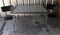 Retro Vintage Aluminum Table & Chair Set