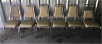 Lot of 6 Stackable Cushioned Chairs