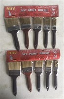 2 packs of New 5 pc. Paint Brush Sets