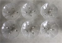 Lot of 6 Glass Hobnail Candy / Relish Dishes
