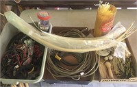 Box Lot of Bungees, Zip Ties and Wire