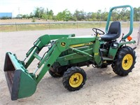 Lot 5003,  JD Tractor - Absentee bidding available on this item.  Click catalog tab for more pics, video & info.