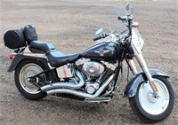 Lot 5005, 2005 Harley Davidson Fat Boy Motorcycle - Absentee bidding available on this item.  Click catalog tab for more pics, video & info.