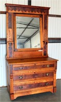 Vintage Victorian Dresser w/Mirror